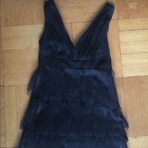 Nicole Miller Black Lace & Tulle Dress